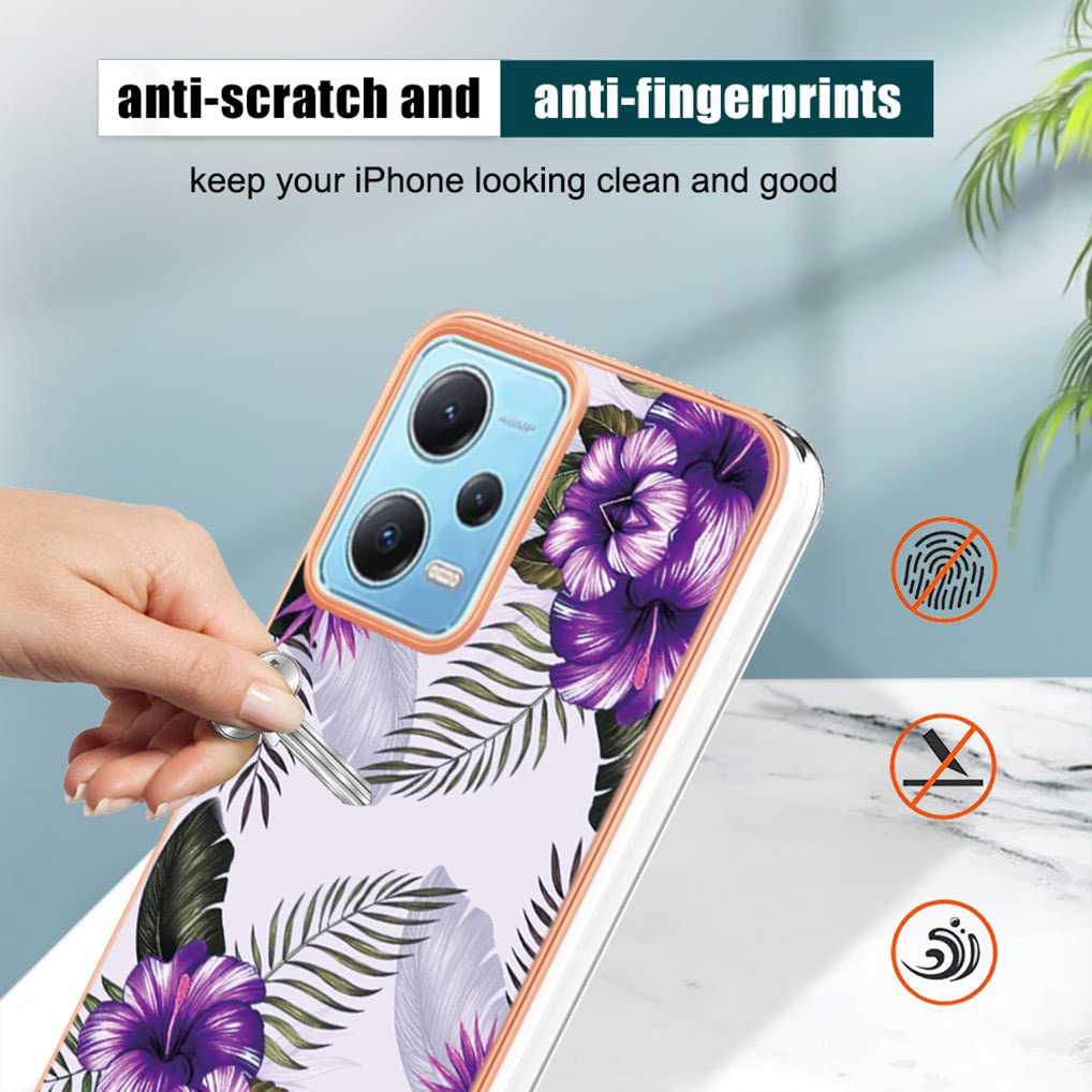 SEAHAI Cover Per Xiaomi Redmi Note 12 5G / Poco X5 5G - Custodia Sottile In TPU Con Brillanti Motivi Glitter, Verde, Antiurto - 3
