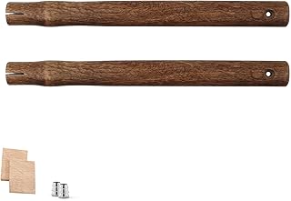 2-Pack 16.6" Beech Wood Axe Handles for THRWCLUB Throwing Axes and Tomahawks, Replacement Kit Includes Steel Wedges