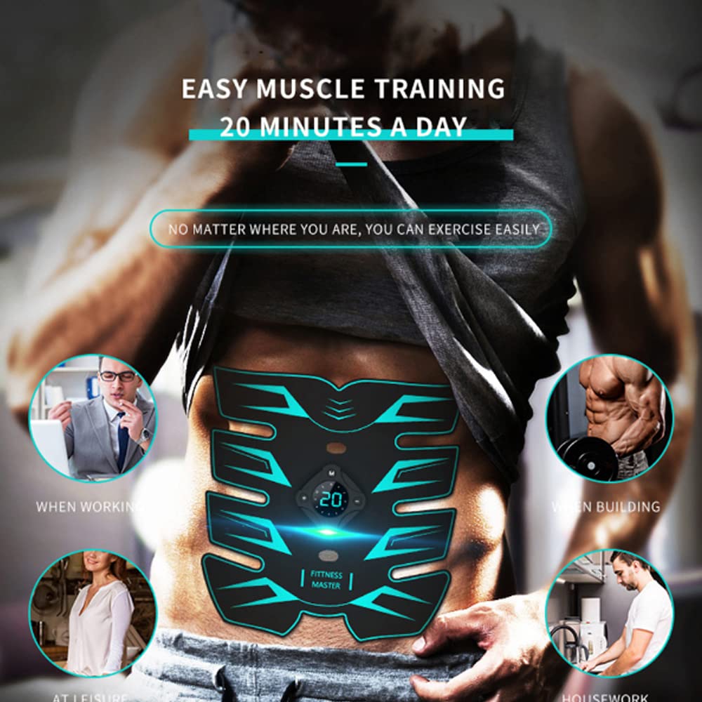 Entrenador Abdominal EMS de 12 Modos con Pantalla LCD Mejorada, estimulador Muscular magnético, Entrenamiento de Abdominales, Fitness, Gimnasio en casa, pérdida de Peso, adelgazami