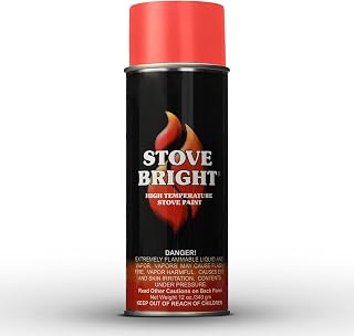Stove Bright High Temp Paint - Shimmering Rose - 8162 | Heat Resistant Spray for Wood Stove BBQ Grill Fireplace Engine | Satin Finish | Rust Resistant Metal Coating | Withstands 1200°F | Primer Friendly