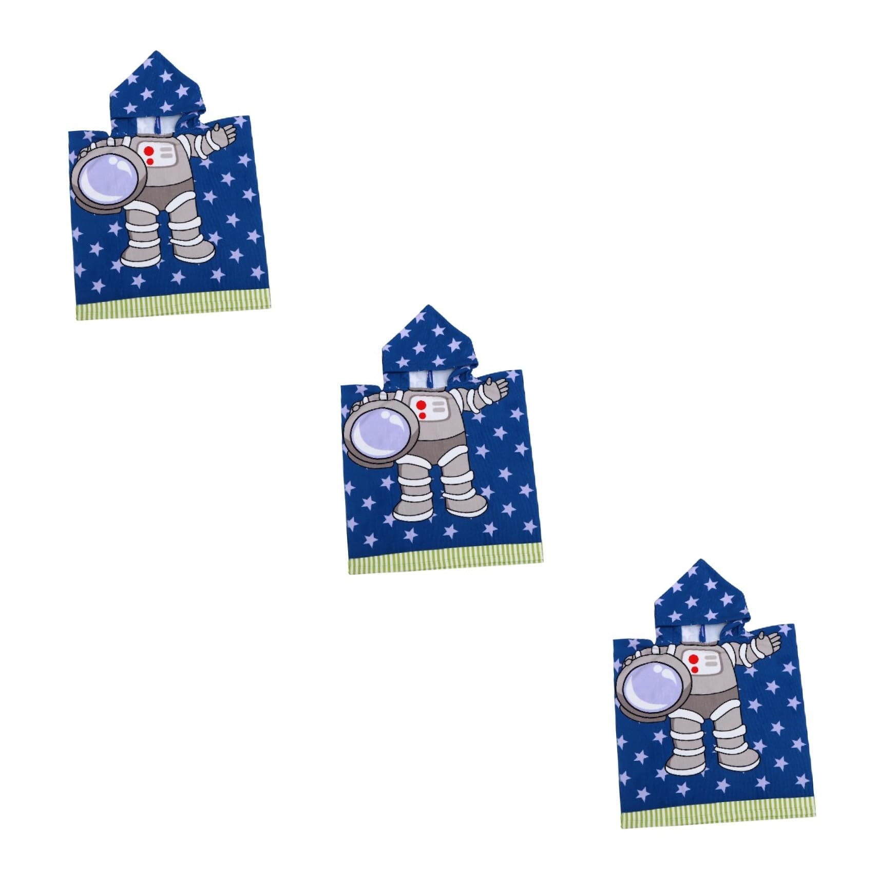 Amosfun 3 Pièces Cape pour Enfants Serviette Poncho de Natation Enfants Serviette de Plage à Capuche tes de Bain Towel tes de bébé Manteau de Te pour