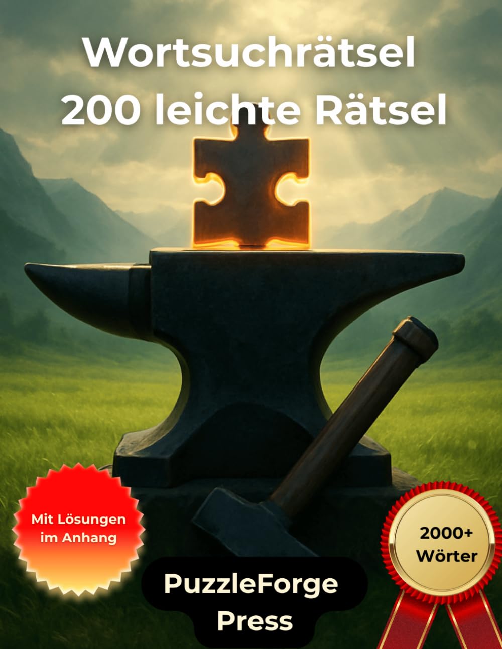 Wortsuchrätsel - 200 leichte Rätsel: Großdruck für Erwachsene und Senioren | 2000+ Wörter | 2 Rätsel pro Seite | Mit Lösungen im Buch | Leichter ... & entspannte Rätsel zum Gehirntraining)