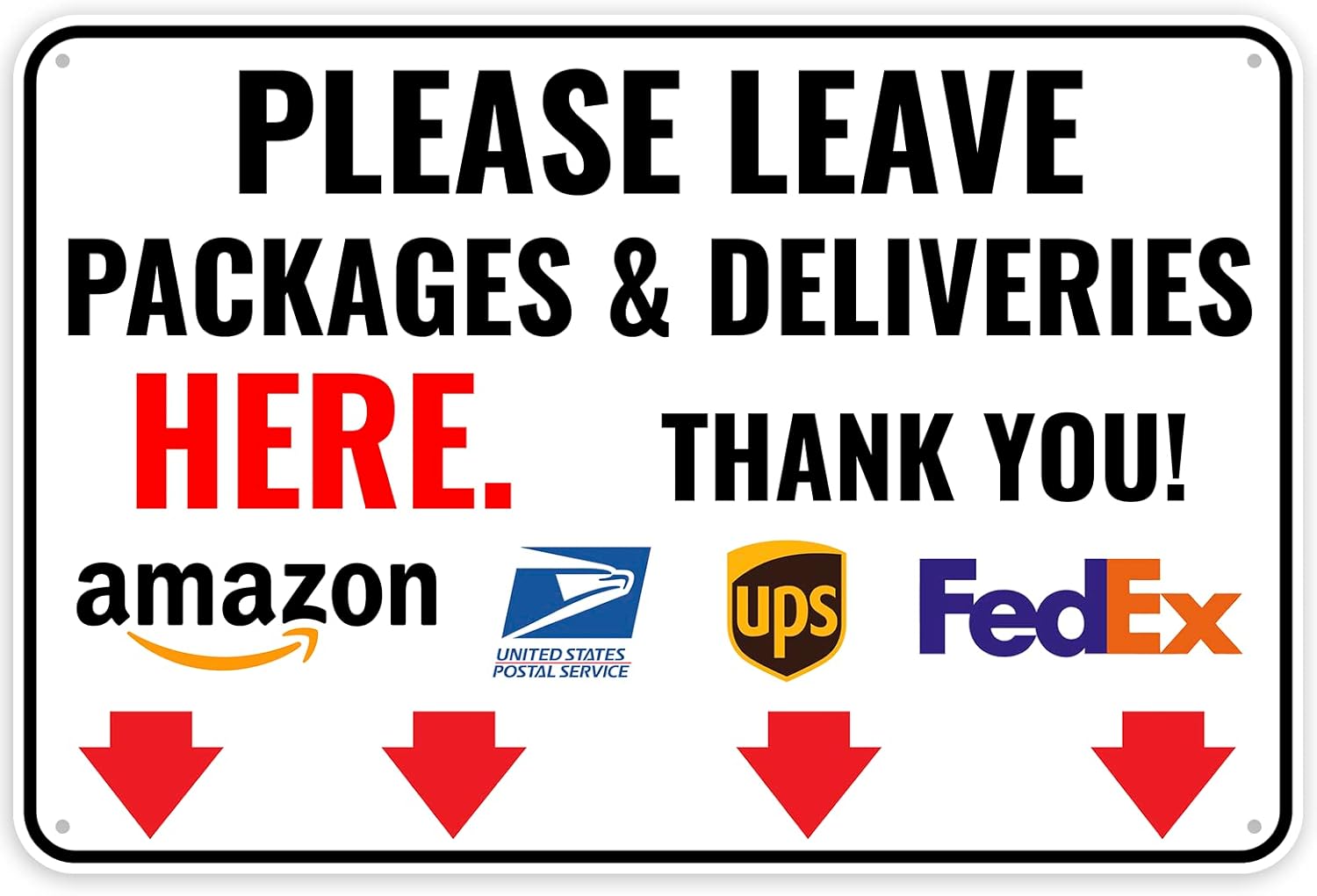 1PC Delivery Sign for Packages Please Leave Packages