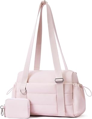 Mini Gym Bag for Women, Small Weekender Bag with Separate Wet Compartment & Coin Wallet for Workout, Sports, Travel/11.7x4.2x8 Inches