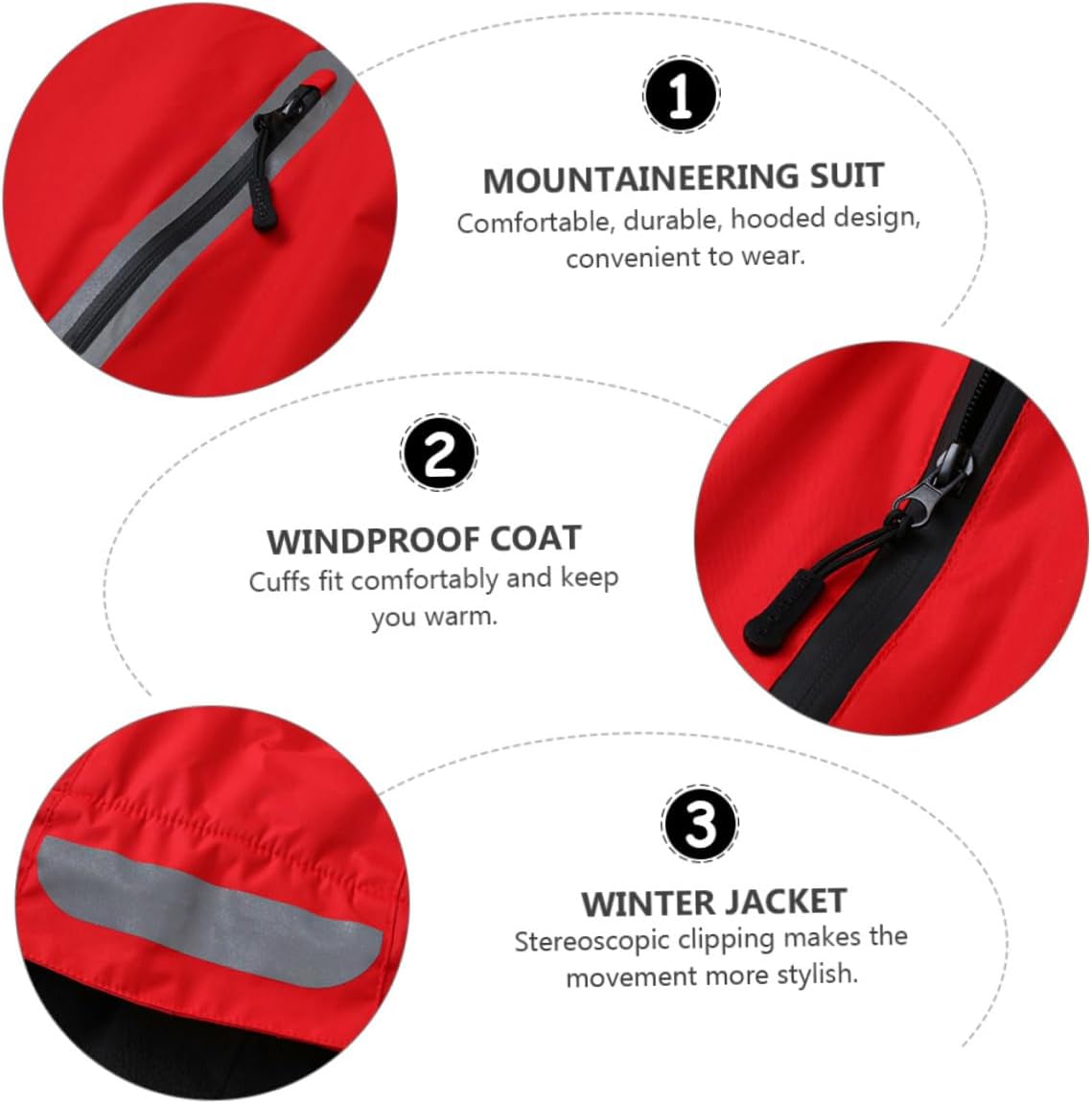 Winter Hooded Zipper Jacket for Outdoor Activities Lightweight Windbreaker for Skiing Mountaineering and Hiking Cold Weather