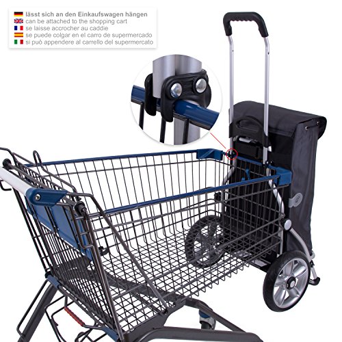 Andersen Einkaufstrolley Royal mit kugelgelagertem Rad 25 cm und Einkaufstasche Senta schwarz 49 Liter – Bild 7