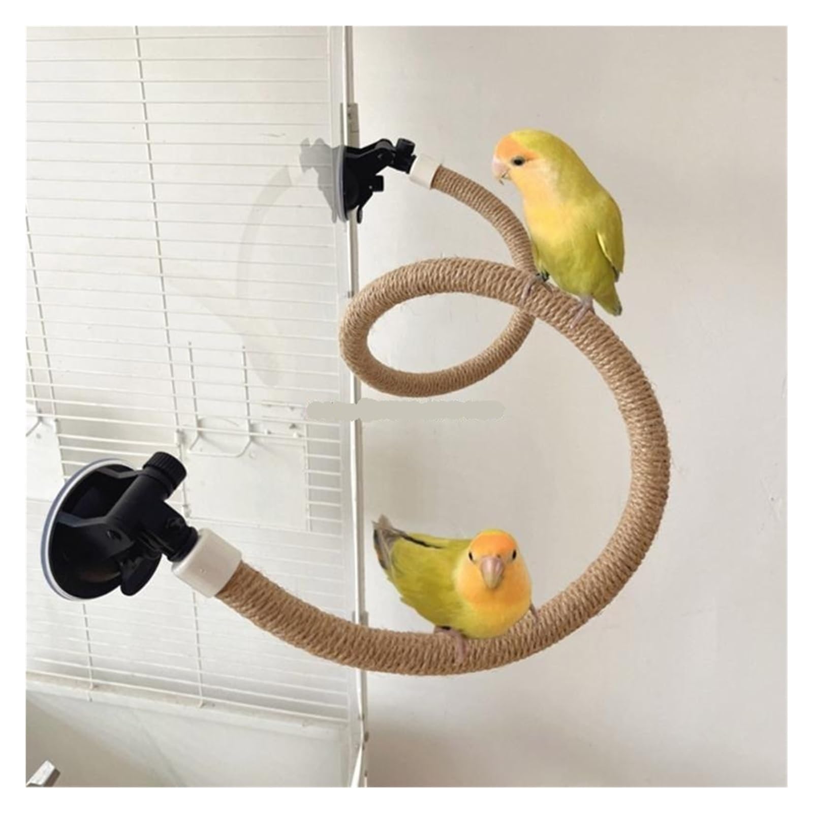 Posadero para Loros Percha de Cuerda cáñamo for Jaula pájaros, Soporte Escalada for Loros, Percha for enriquecimiento Ambiental, Parque Entrenamiento portátil for Aves