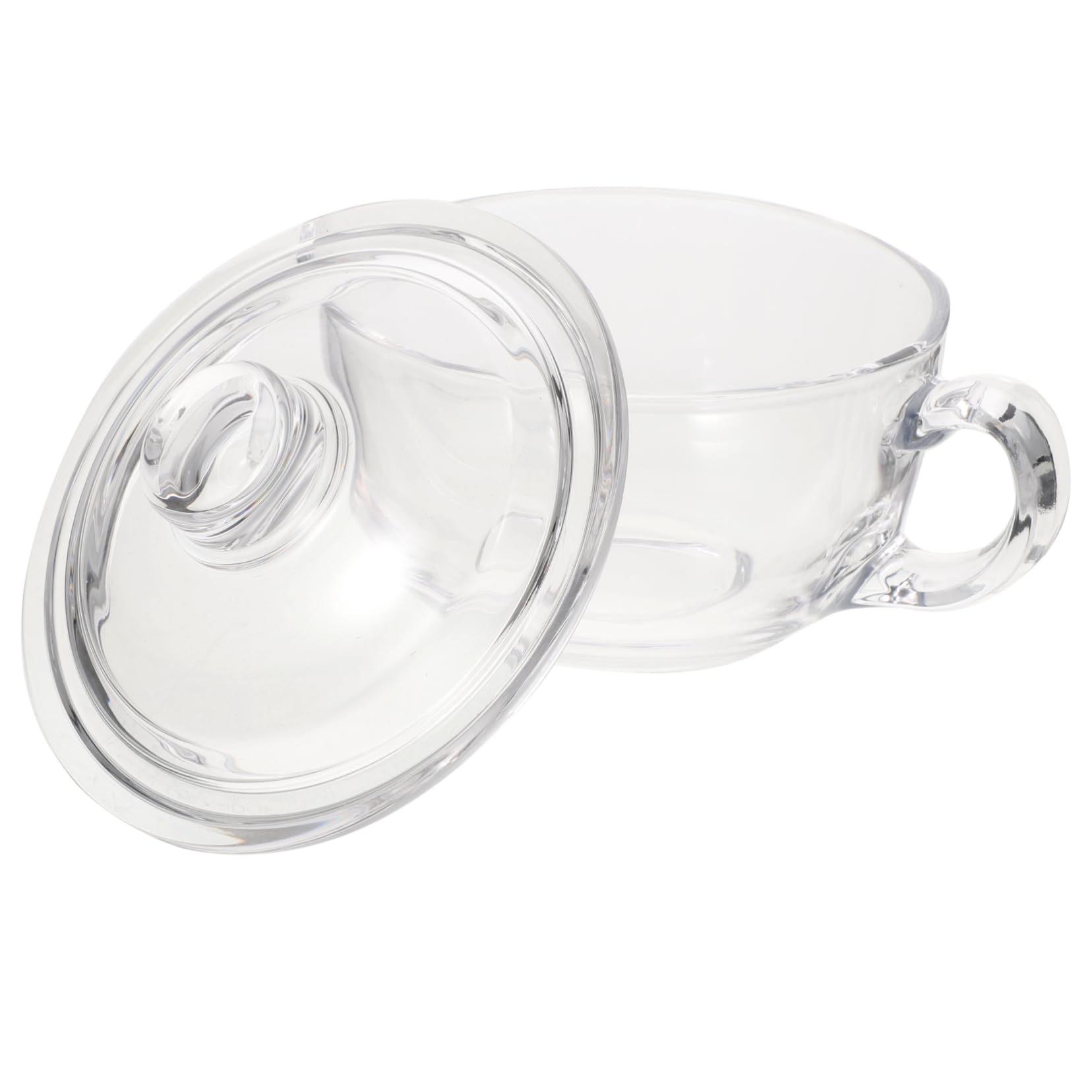 Garneck Elegant Glass Mug Multi-function Water Cup Lid for Milk Coffee Tea for Breakfast