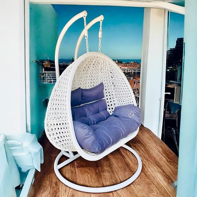 Image of Outdoor Furniture Double Seater Swing, Beautiful Swing with Stand