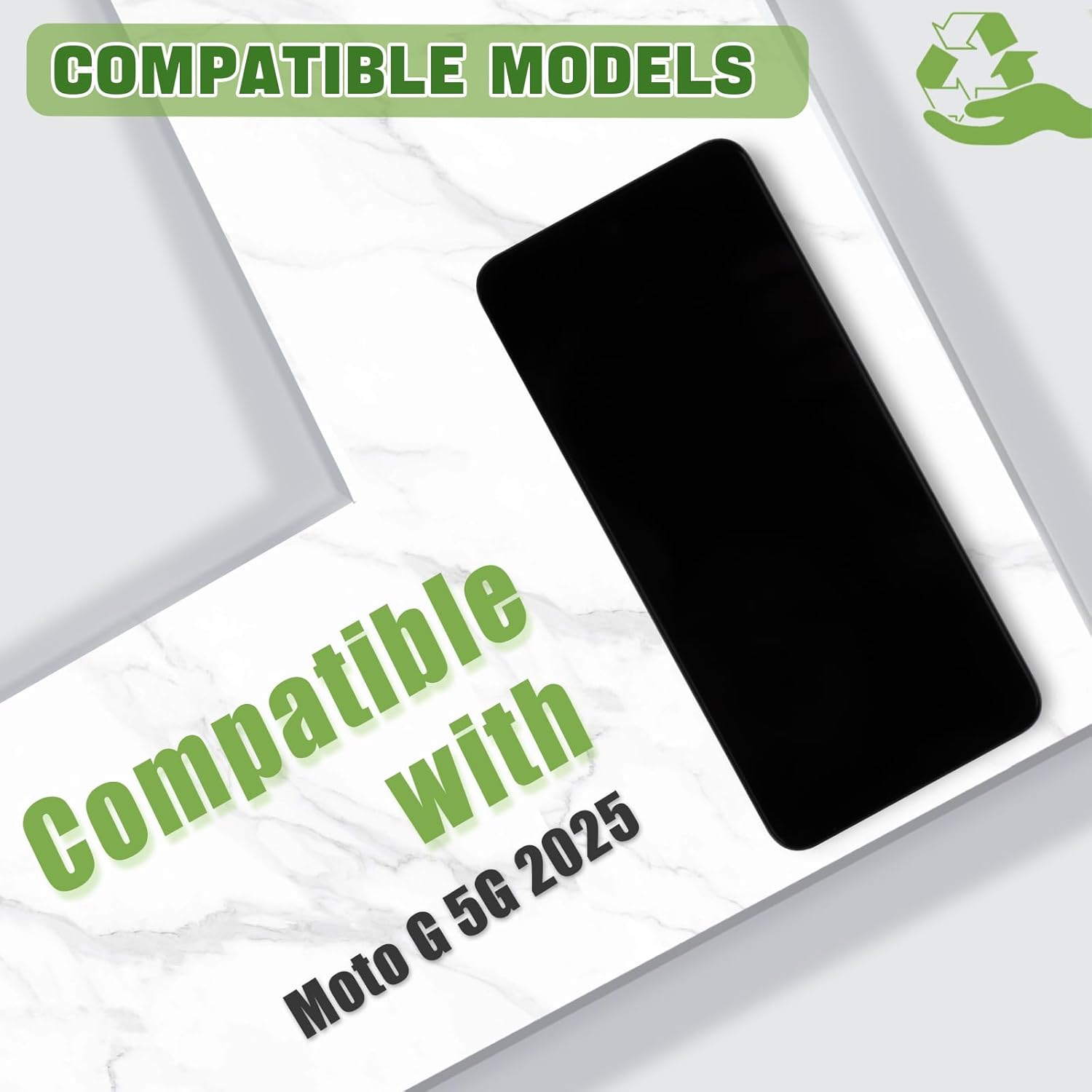 [with Frame] SWARK New LCD Display Replacement for Moto G 5G 2025 Touch Screen Digitizer Assembly Replacement with Upgraded Repair Tools Kit-Black