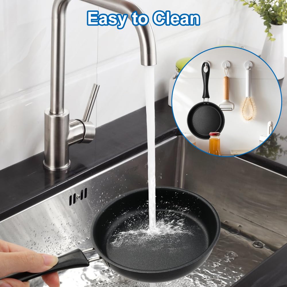 Mini Padella Antiaderente 12cm - Per Uova E Frittate - Per Induzione E Gas - Manico Anti-calore - Foto 10