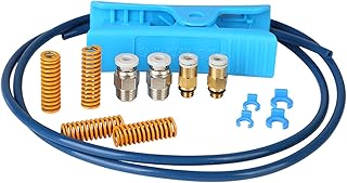 PTFE Tube,Baugger Capricorn Premium XS Bowden PTFE Tube 1 Meter and Pneumatic Fittings Kit with Tube Cutter Die Spring for 1.75mm Filament for 3D Printer Accessories