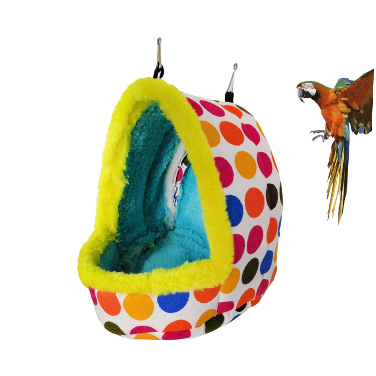 VANZACK 3 Piezas De Juguetes para Loros De Felpa Cama para Loros Casa para Pájaros Jaula Cabaña para Pájaros Hamaca Juguetes para Mascotas Nido De Pájaros De Interior Casa para