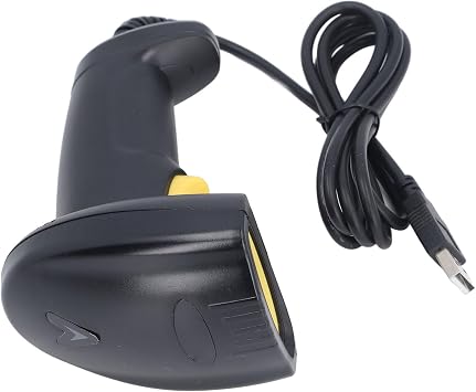Compatible with, OS X, Android, and iOS Systems - Handheld Barcode Scanner with USB Wired Connection - 1D CMOS Image Sensor Reader with 640 x 480 Resolution and 5mil Accuracy