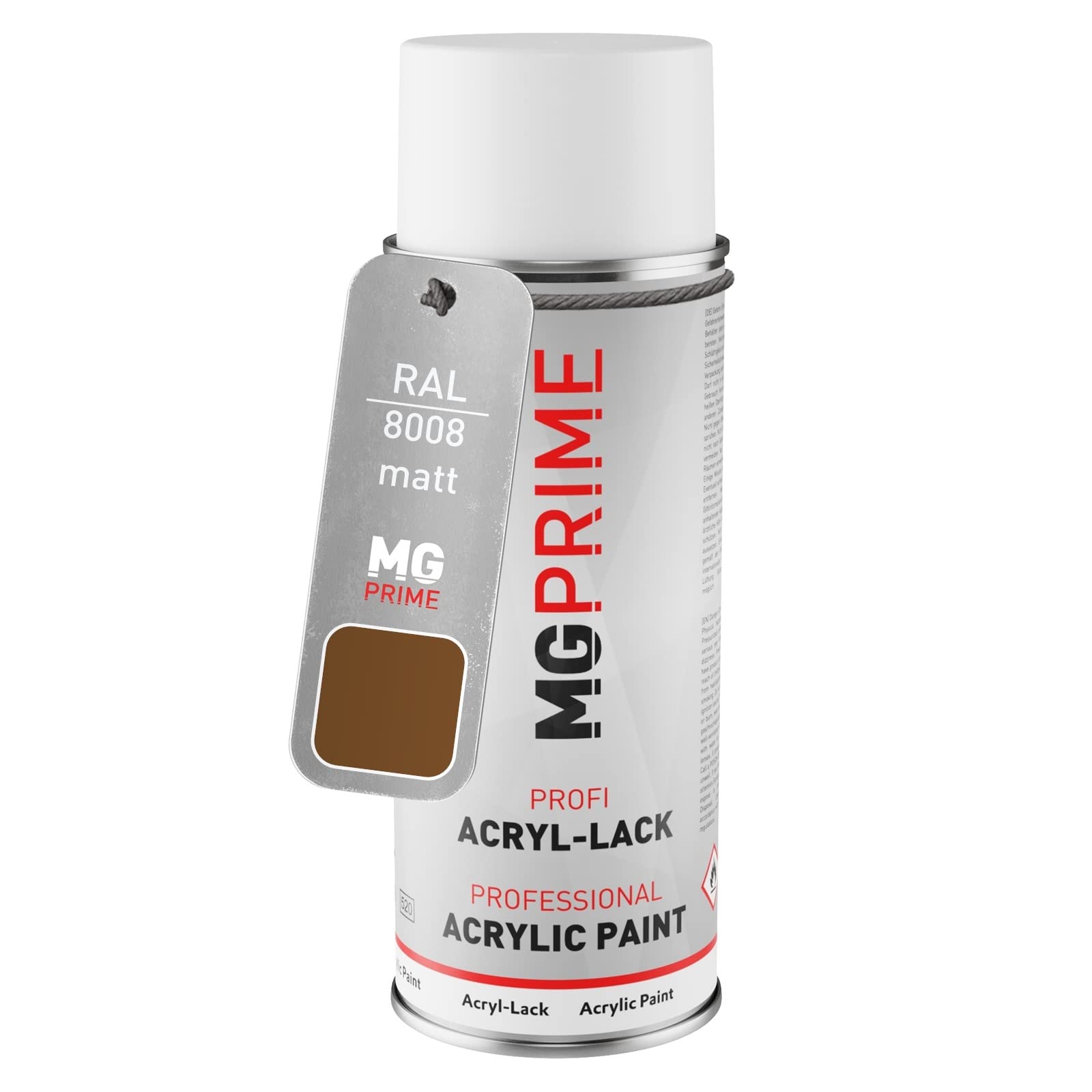 Mg Prime Olive Brown Ral 8008 /Olivbraun Spray Can 400 Ml Mat Quick-Drying