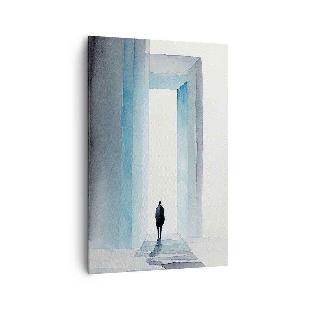 Lienzo Decorativo 80x120 cm Moderno Vertical Arquitectura Personas - 6238 | Cuadro sobre Lienzo Grande Arte mural Decoración del Hogar Salón Dormitorio Cocina sobre Lienzo Cuadros de Pared Estilo