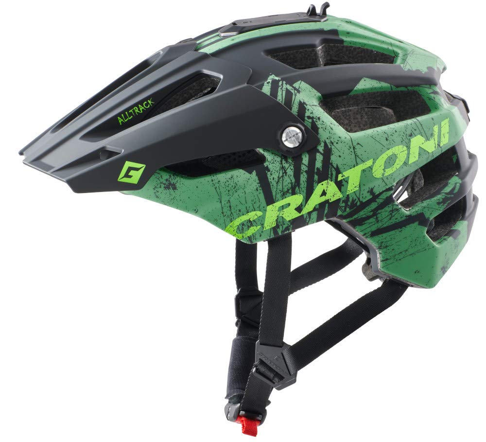 Cratoni AllTrack Mountainbike Helm Fahrradhelm mit Kamerahalter (grün, S/M (54-58 cm))