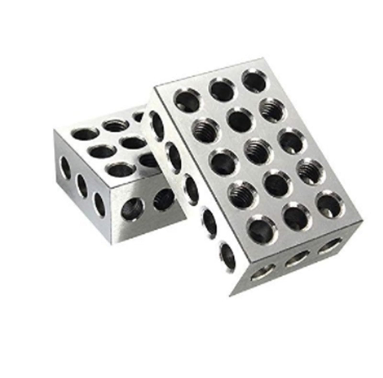 2 szt./zestaw 25-50-75mm Hartowane bloki stalowe 0,005" Precyzyjnie dopasowane narzędzie do frezowania Machinist 123 23 otwory 1-2-3" Wskaźnik bloku dla maszynistów i metalurgów(1-2-3 inch no wrench)