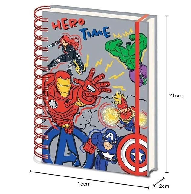 Foto 2 de 2 de Marvel Pyramid International Avengers Hero Club - Cuaderno (tamaño A5), diseño con espiral