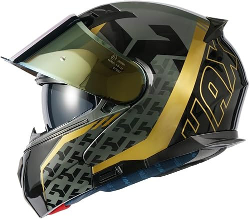 Miniatura 5 de HAX Amatista Casco modular de motocicleta con visera doble abatible - Aprobado por DOTECE, Casco ligero, cómodo y elegante para hombres y mujeres