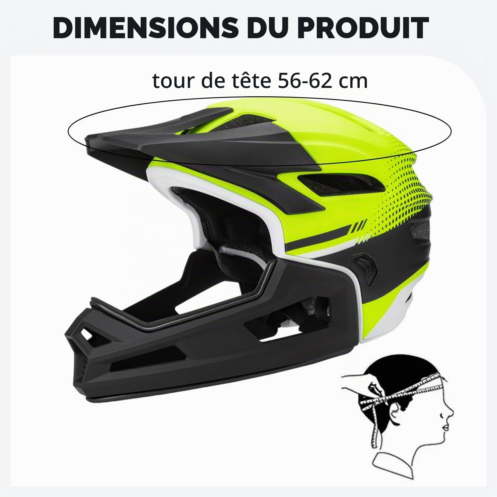 Casque de VTT Intégral, Léger et Respirant, pour Hommes et Femmes, pour Les Déplacements Quotidiens