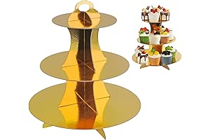 Gold Cupcake Stand - Heighten Your Celebrations with 3-Tiered Elegance