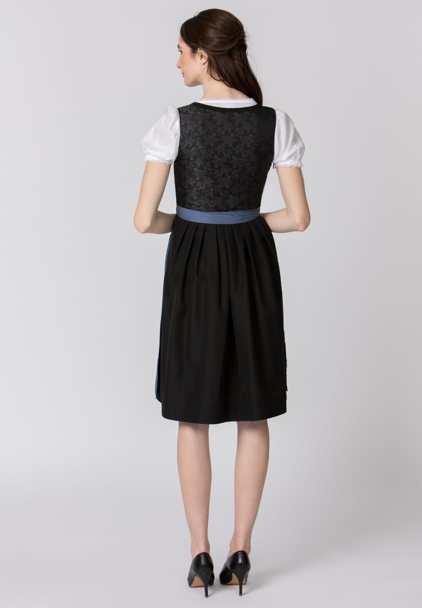 Stockerpoint Mina 52-56 - Grembiule Dirndl, colore: Blu fumo, blu fumé, 52-56