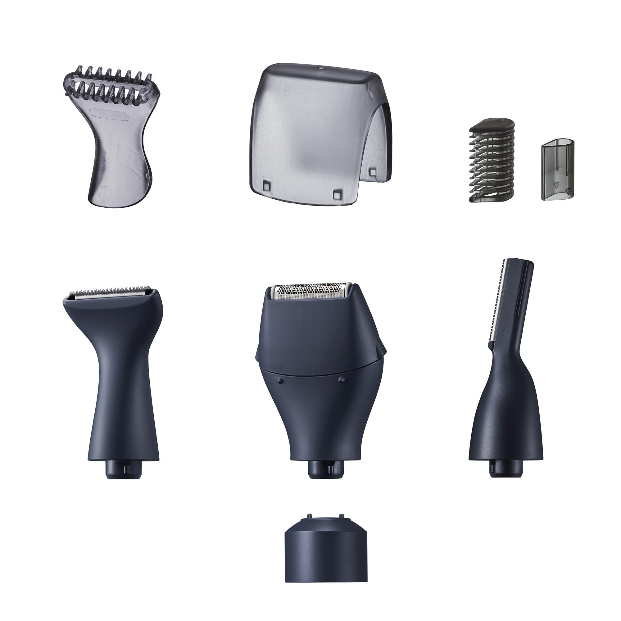 Panasonic ER-CDT1-A301 MULTISHAPE Modułowy System Do Pielęgnacji Osobistej Zestaw Nasadek do Precyzyjnego Golenia, Trymery do Brwi i Brody, Czarny