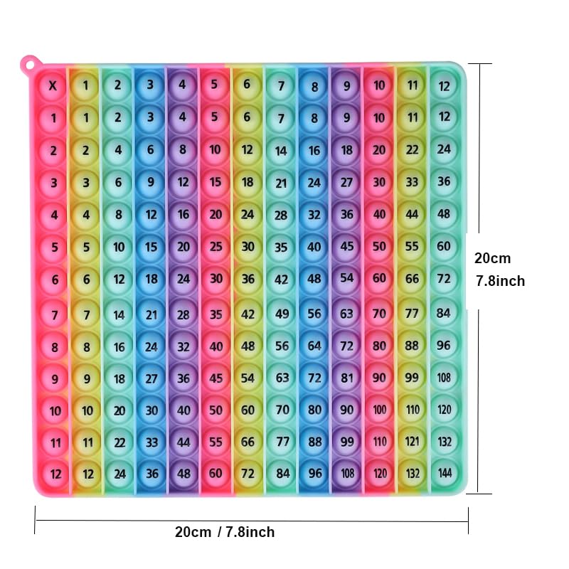 Multiplication Game Table 12 X 12 Math Flash Cards 3rd Grade Fingertip Fidget POP Toy Board Create a Variety of Multiplication additions for Teachers - Image 2