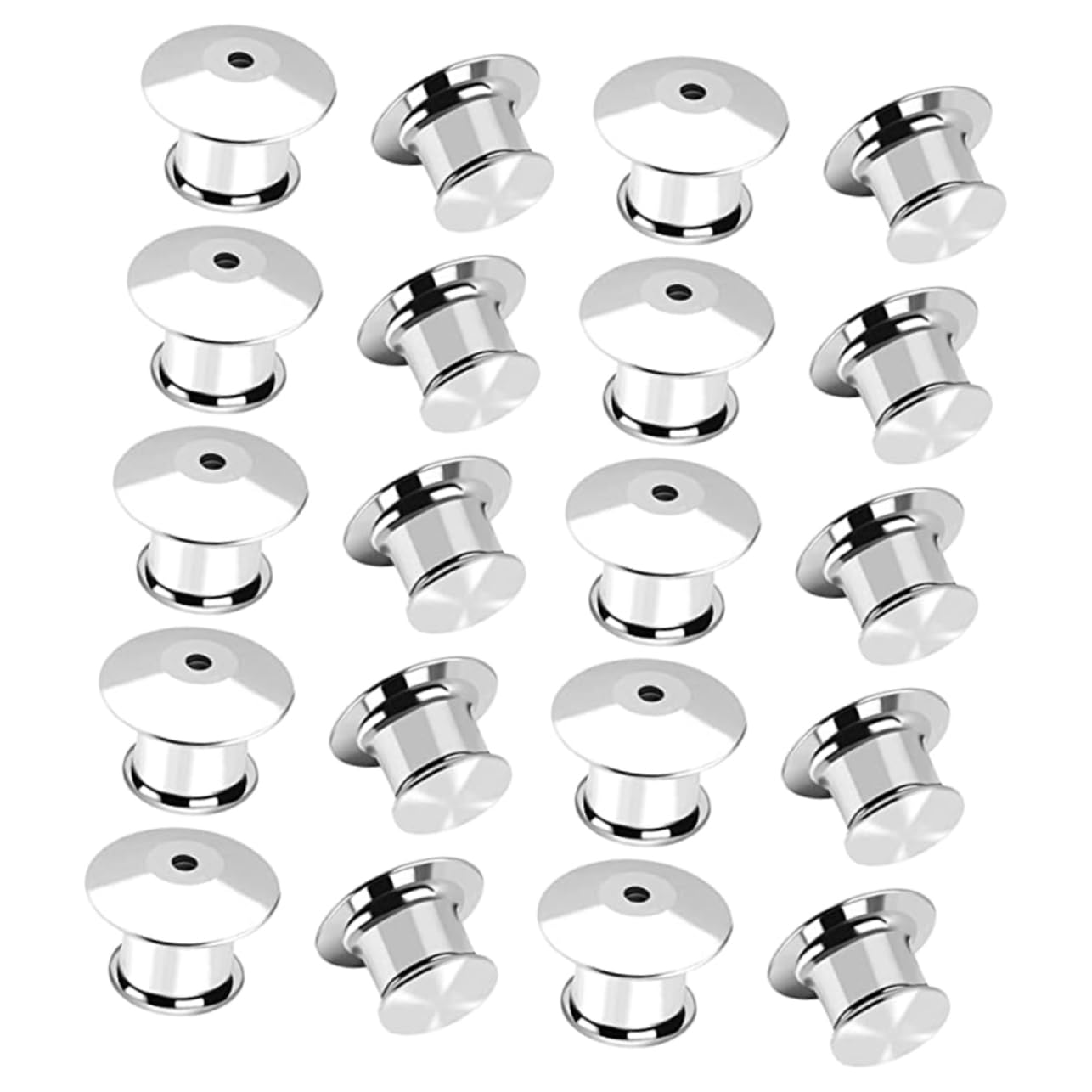 TEHAUX 80stücke Metall-pin-verschlüsse Abnehmbare Sicherheitsnadeln Für Broschen Namensschilder -projekte Vielseitig Einsetzbar Tragbar Für Kleidung Und Accessoires