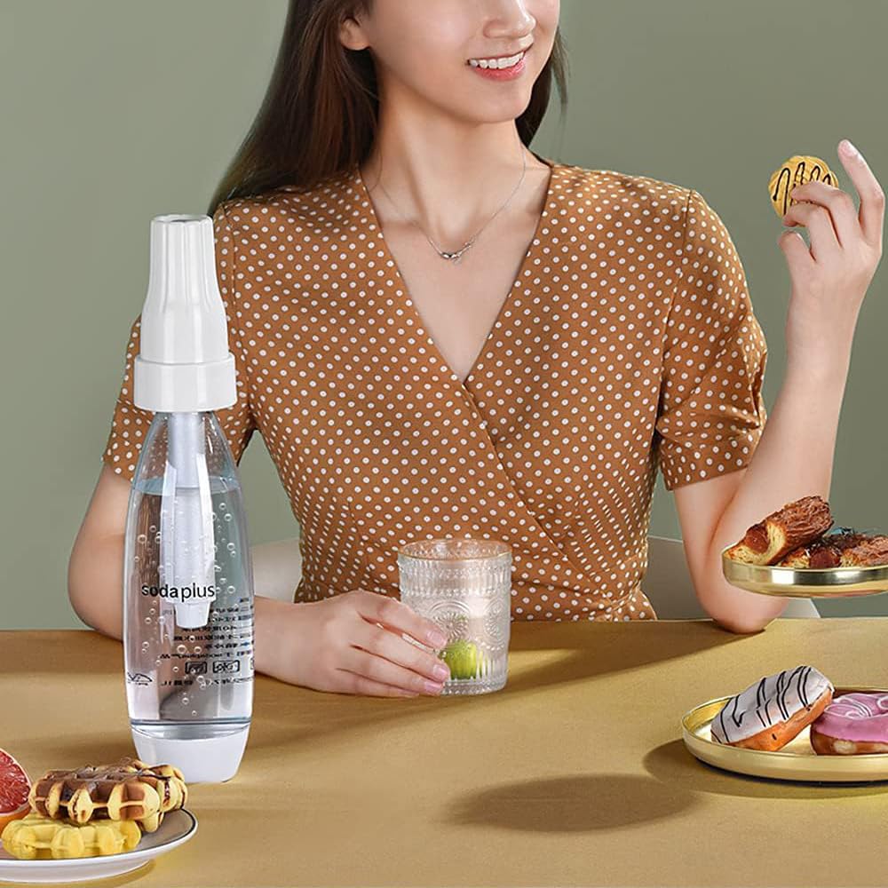 Original Soda Maker In Mattschwarz – Sprudelwasserbereiter Für Zu Hause, Inkl. 1L BPA-freier PET-Flasche (CO2-Zylinder Nicht Enthalten)