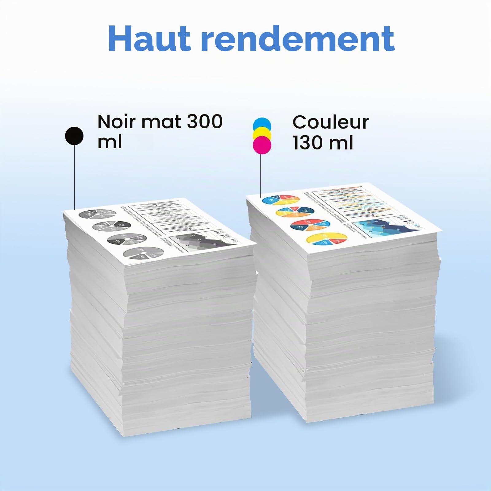 728 Cartouche d'encre 130-ml pour HP 728 HP728(Lot de 4)