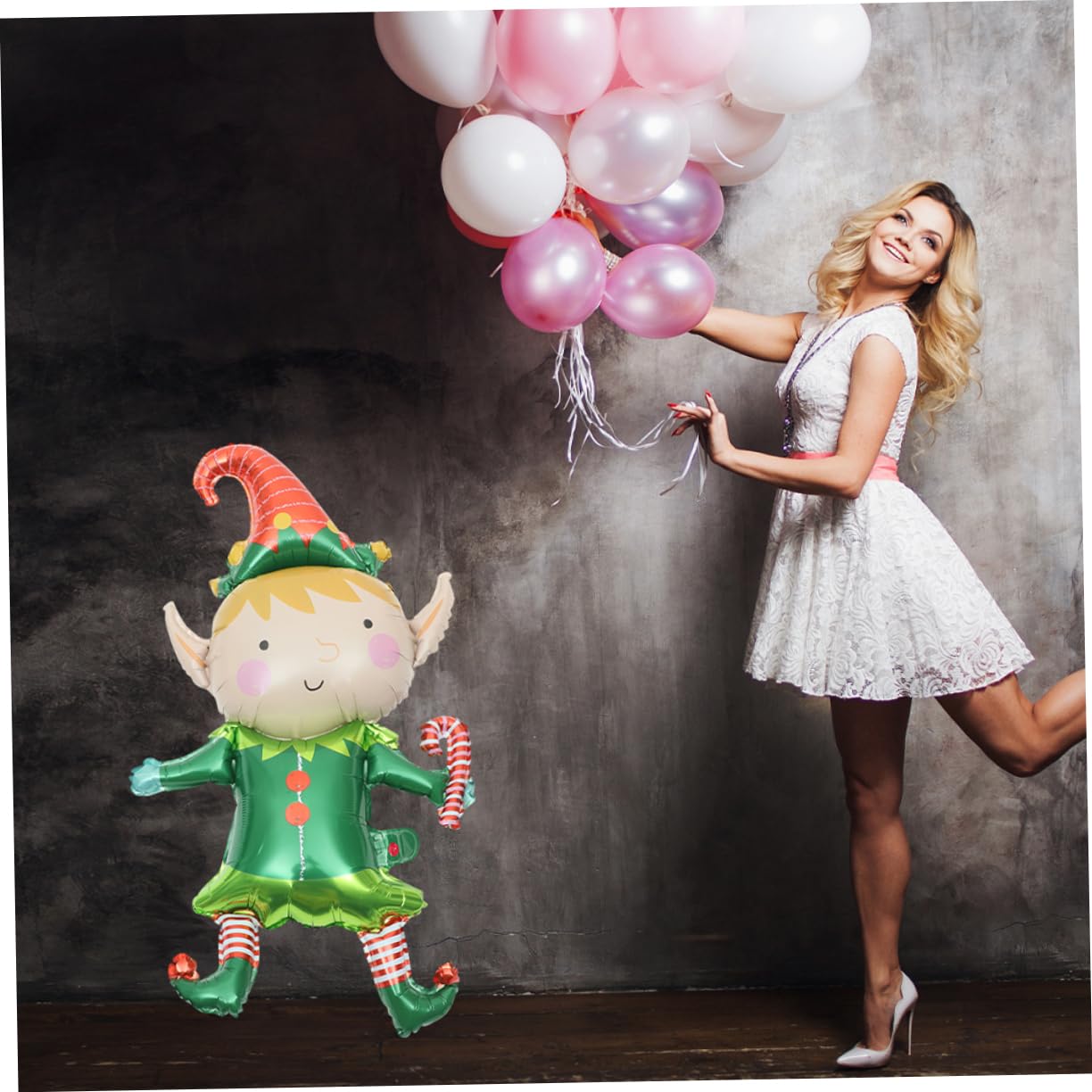 ABOOFAN 50pezzi Palloncini in Lamina di Natale Decorativi Articoli per Feste Natalizie Decorazioni Palloncini Gonfiabili Sagomati per Casa e Giardino Realizzati Alluminio Sicuro