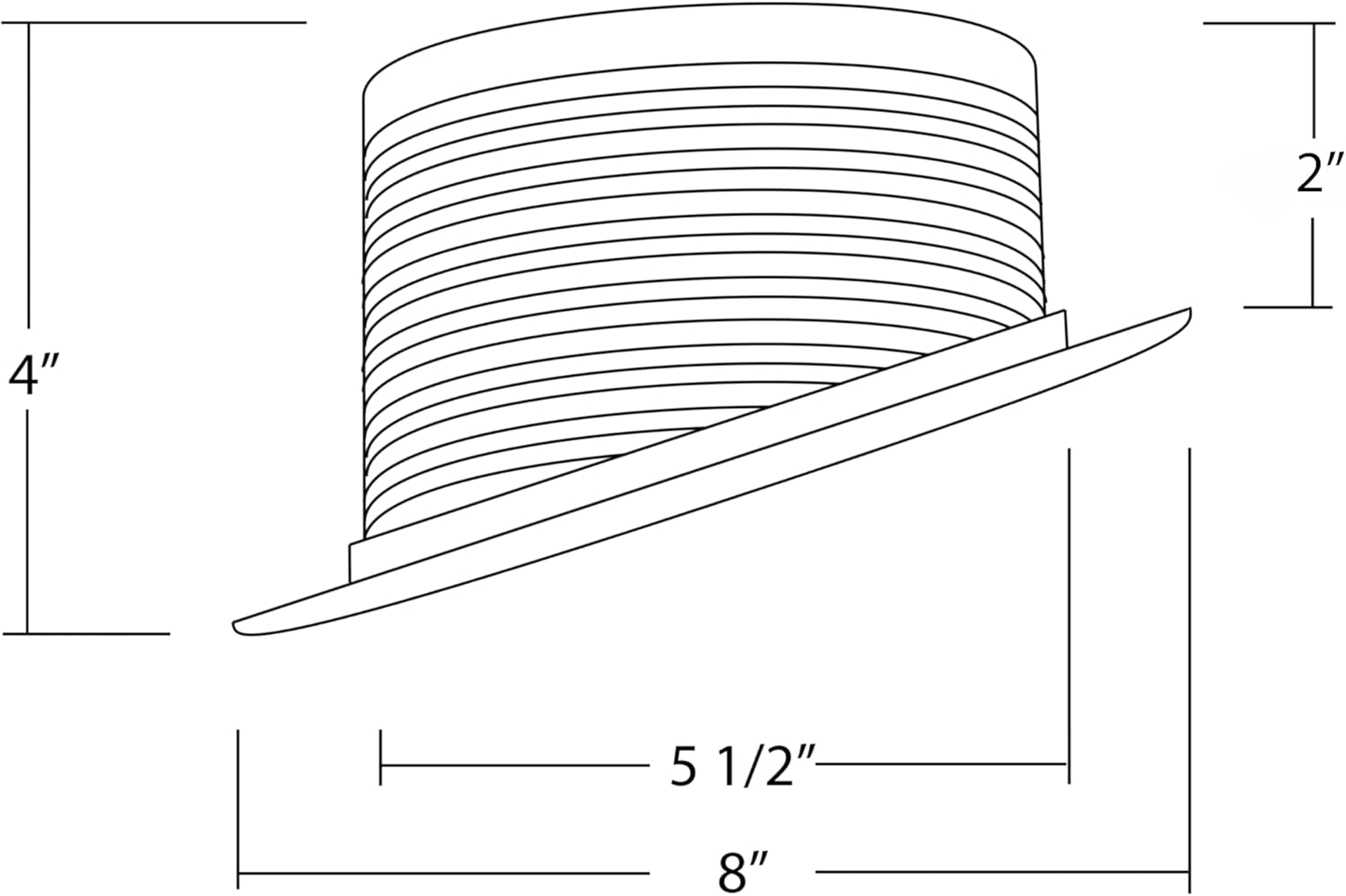 NICOR Lighting 6 in. White Recessed Slope Trim with Baffle (17711)