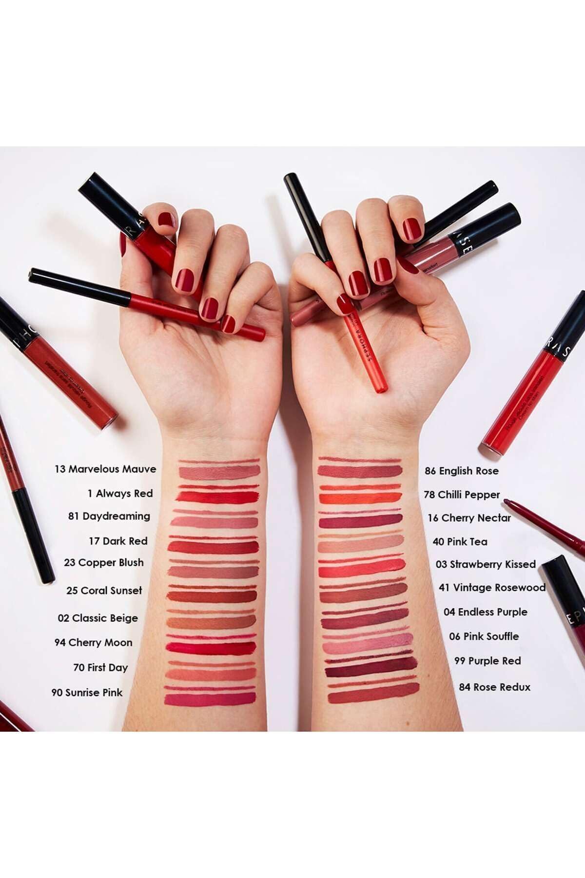 Sephora Cream Lip Stain Mat - Saten Bitişli Mat Ruj 13 Marvelous Mauve