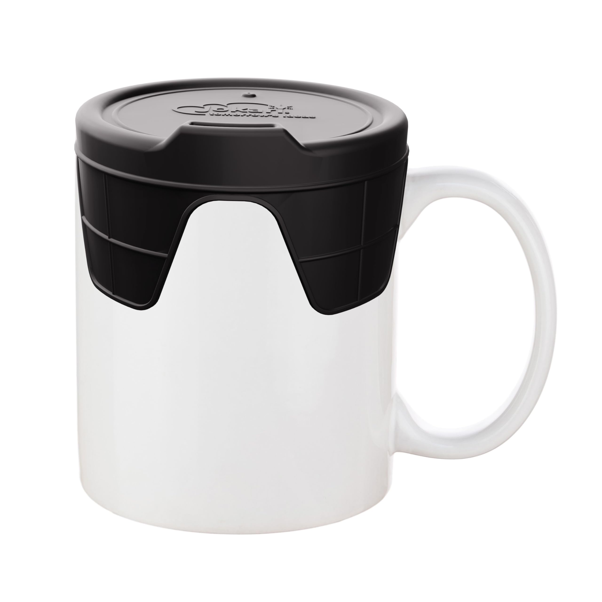 Jokari Stretchy, Silicone Travel Cup or Mug Covers 2 Pack. Spill-Proof and Tight Universal Fitting Insulation Seal to Keep Coffee, Tea, Hot Chocolate, Warm Cider and Other Hot Beverages Heated (2)
