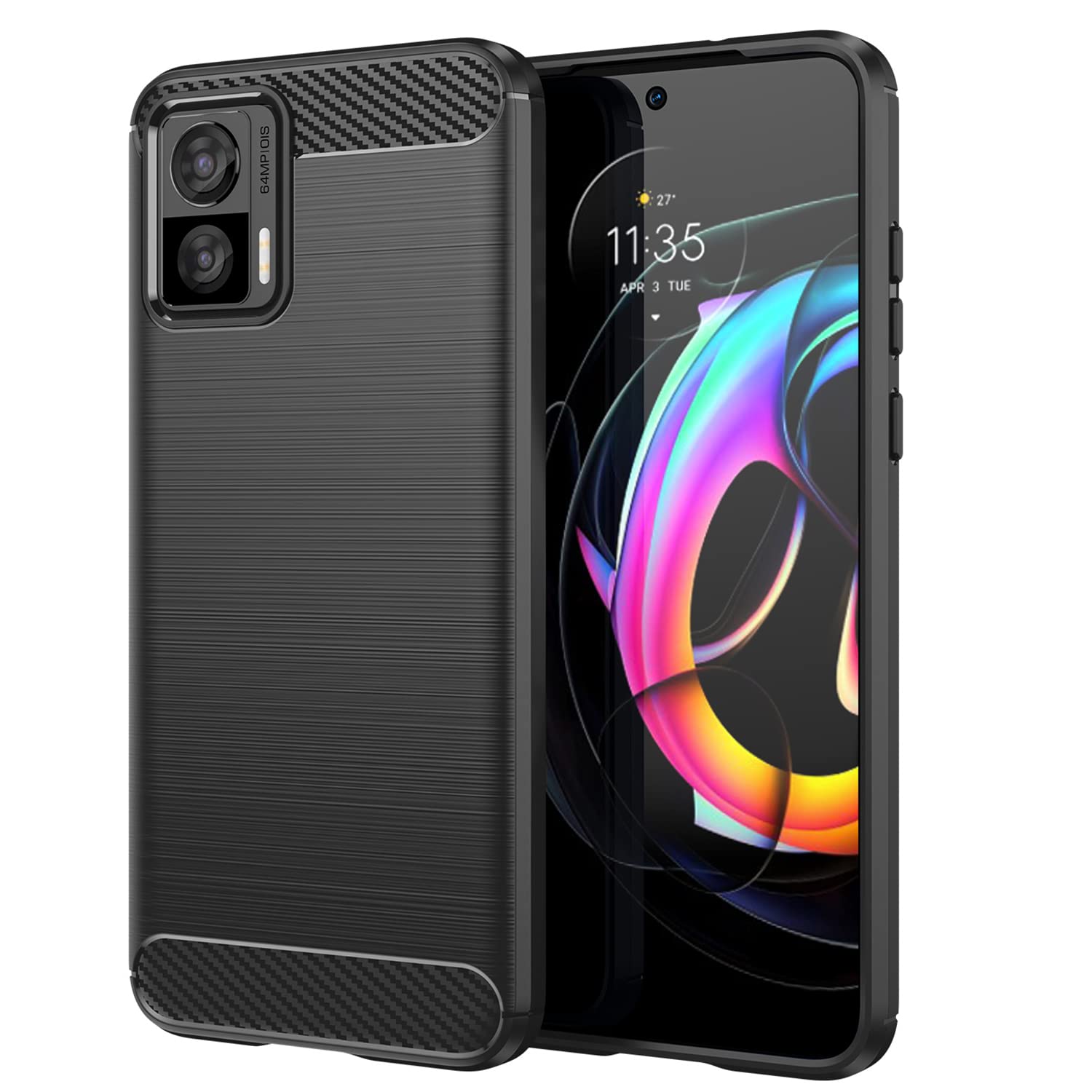 Osophter for Motorola Moto G 5G 2023 Case,Motorola G 5G 2023 Case Shock-Absorption Flexible TPU Rubber Protective Cell Phone Cover for Moto G 5G 2023(Black)