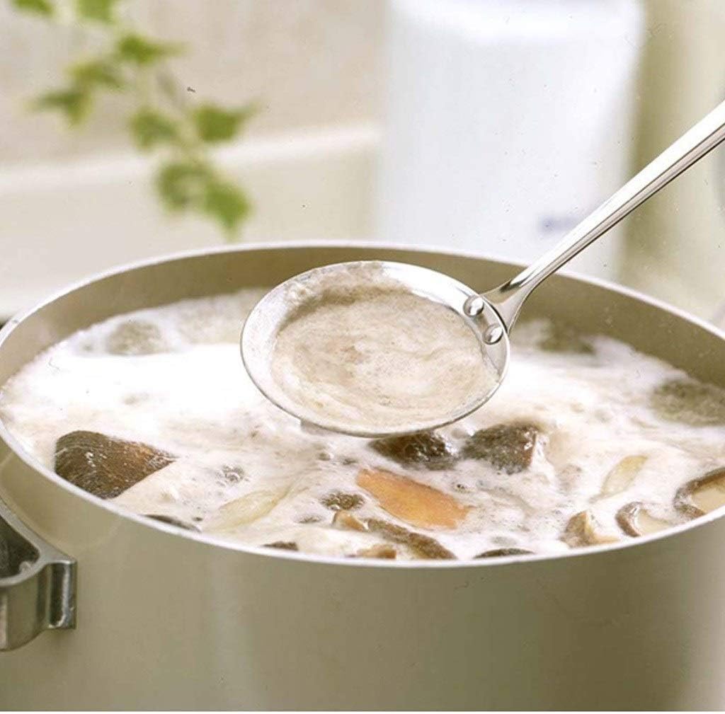 Leaky Spoon Multi-Functional Slotted Spoon Soup Strainer Hot Pot Skimmer Stainless Steel Fine Mesh Strainers,Skimmer Spoon Food Strainer Colander, 20010125