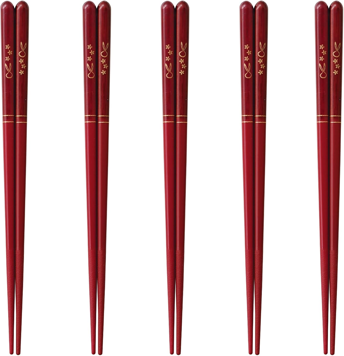 J-kitchens PID585070 Japanese Food Chopsticks, Set of 5 Pairs, Material: Wood, Chopsticks, Dishwasher Safe, Made in Japan