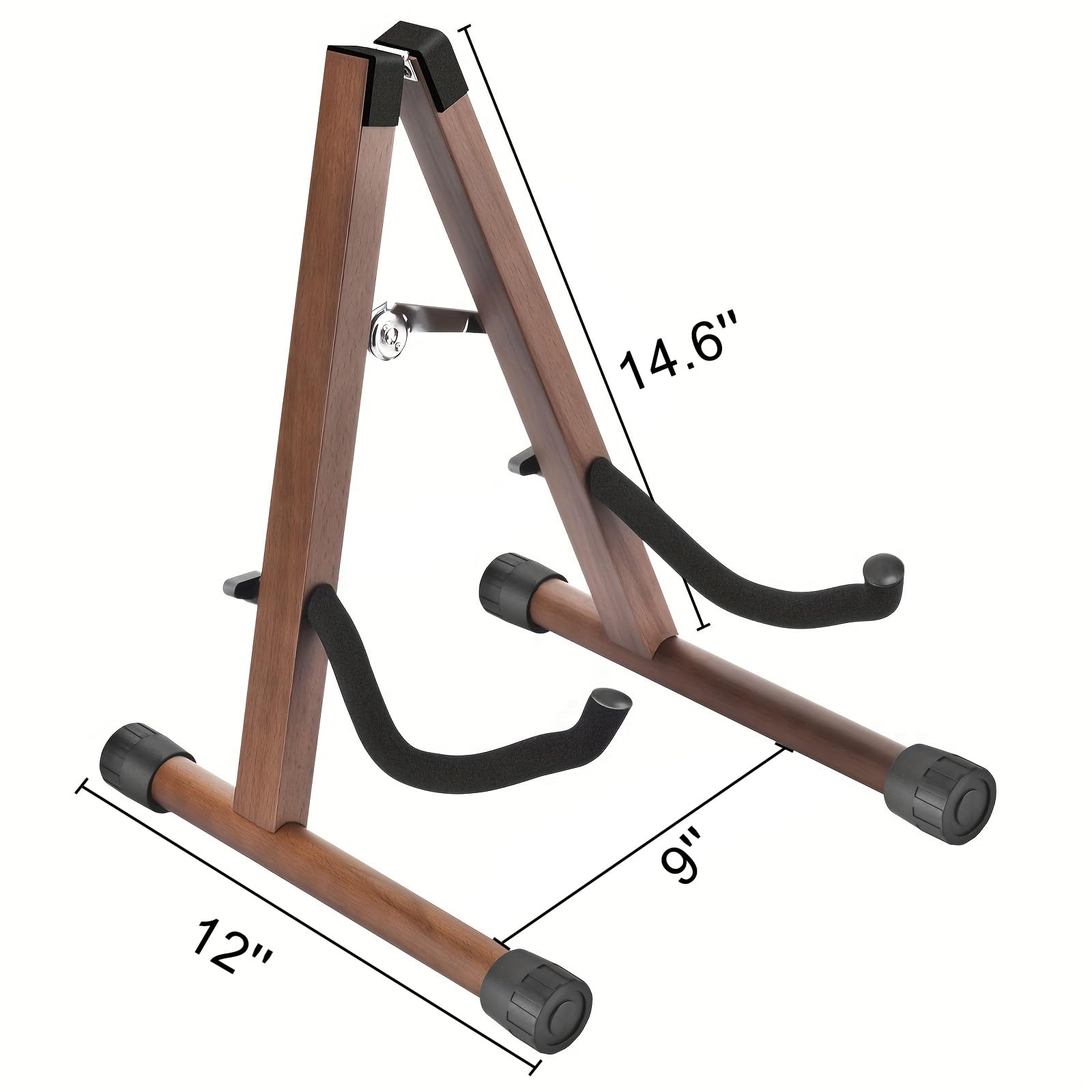 Support guitare, support guitare électrique en bois avec caoutchouc antidérapant et bras en mousse souple, support guitare acoustique pliable a - frame, facile à assembler, support au sol pour voyage.