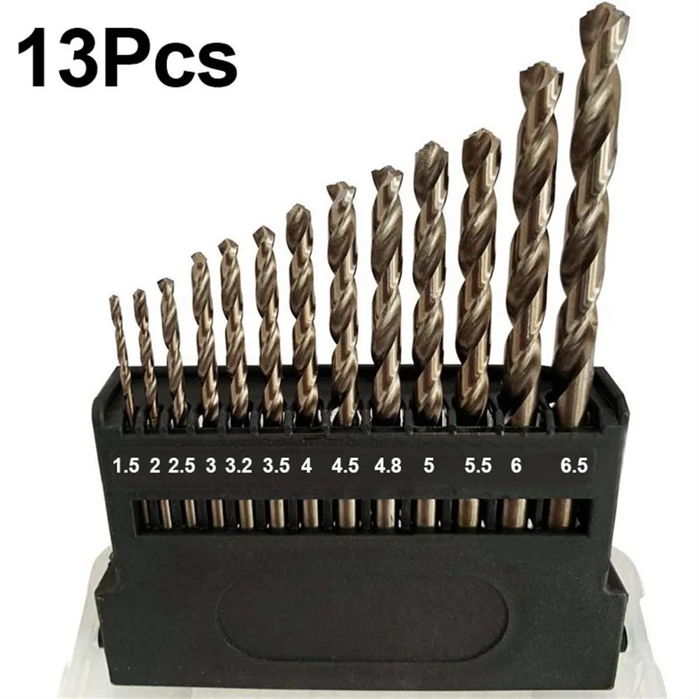 Punte elicoidali metriche M42 8% Cobalto for Acciaio Inossidabile e Metallo Duro(13pcs)