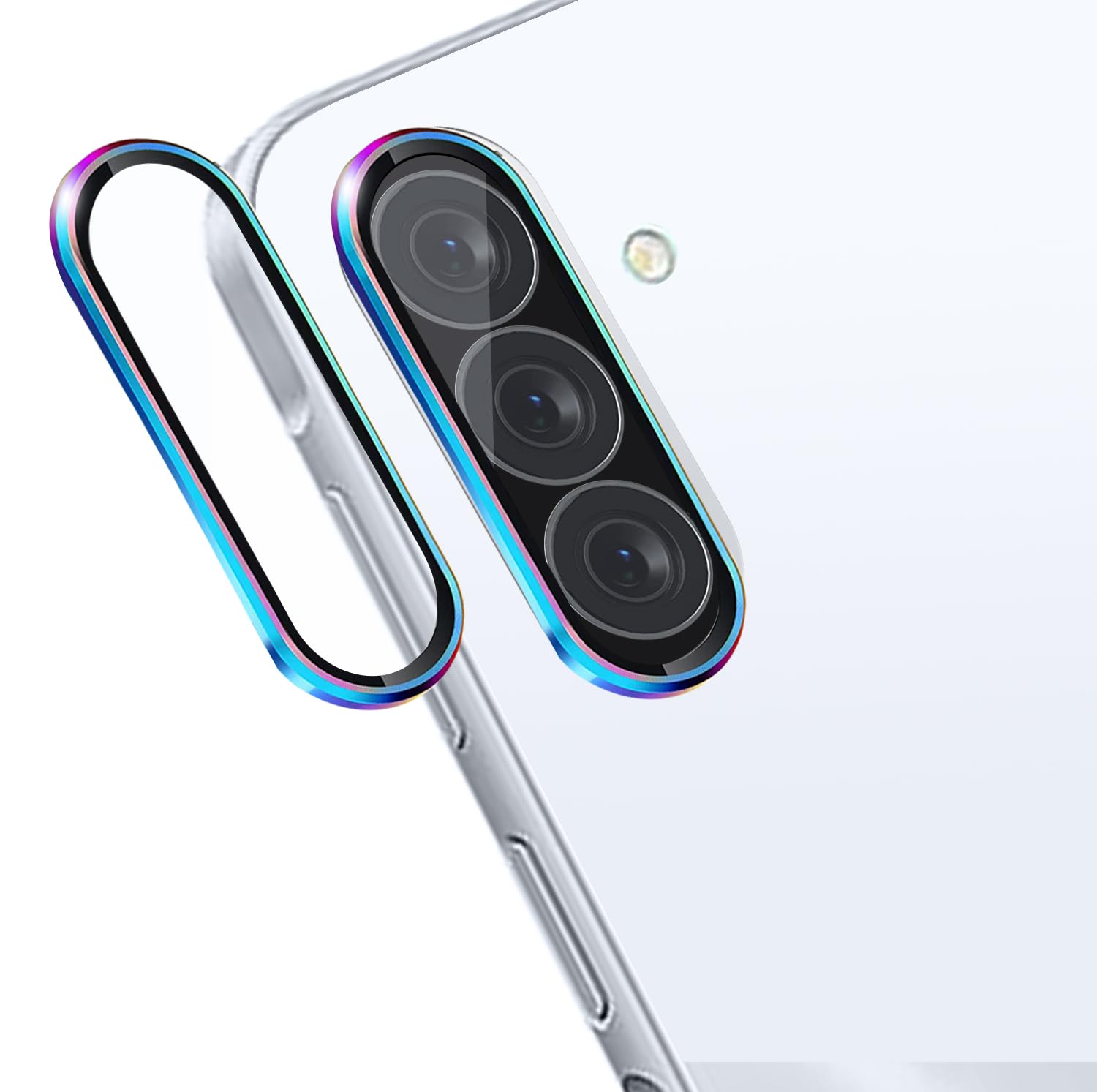 Luchantle(2 Set for Samung Galaxy A26 5G Camera Lens Protector, 9H Tempered Glass Camera Cover Screen Protector Metal Ring Decoration Accessories [1