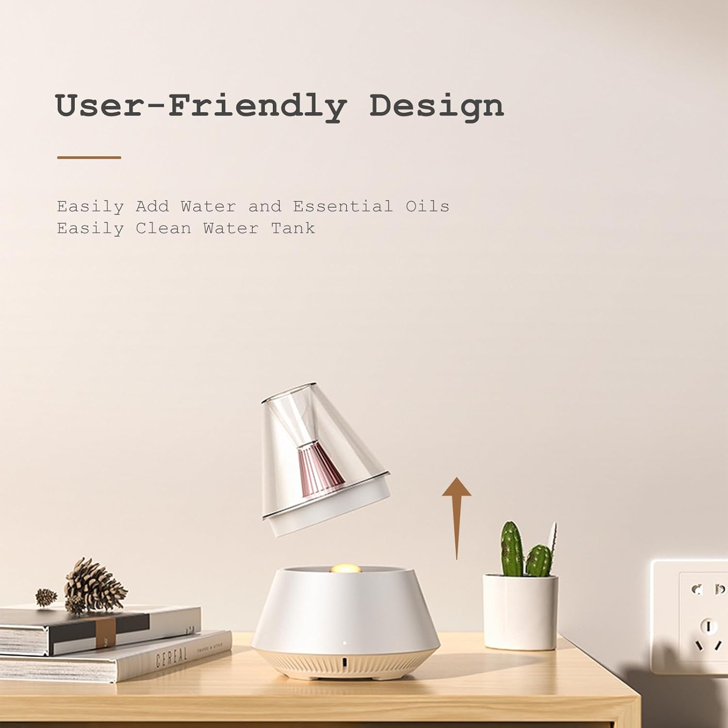 TriPro Essential Oils Aroma Diffuser,Portable Humidifier with Cool Mist and Warm Light Effect,Remote Control,150 ml Capacity,for Bedroom, Office, Living Room, Yoga (Black) - Image 5