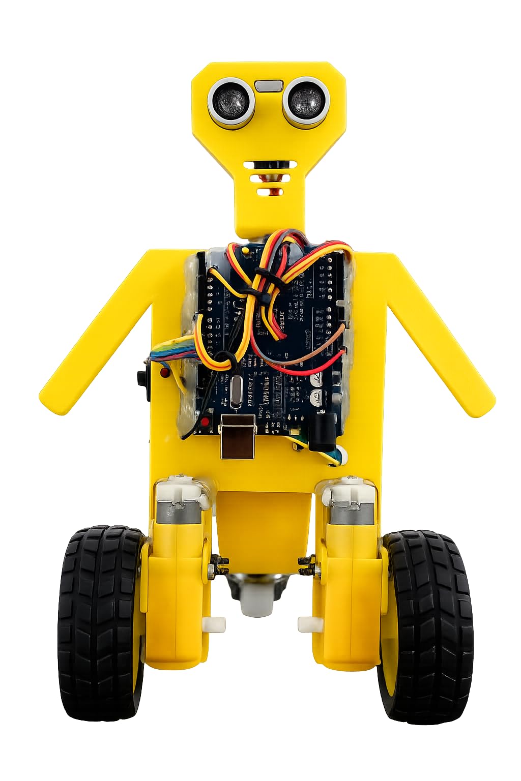 Obstacle Avoiding Robot, Pre-Assembled, Pre-Programmed and Ready to Run, with Ultrasonic Sensor, Yellow-picture-14
