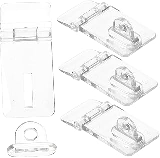 FUNOMOCYA 10pcs Acrylic Lock Mini Jewelry Boxes Mini Jewelry Case Mini Locking Carabiner Mini Hinge Hasp Lock Hinge Lock Box Buckle Hinge Latch Lock Clear Latch Hasp Jewelry Box Lock Organic