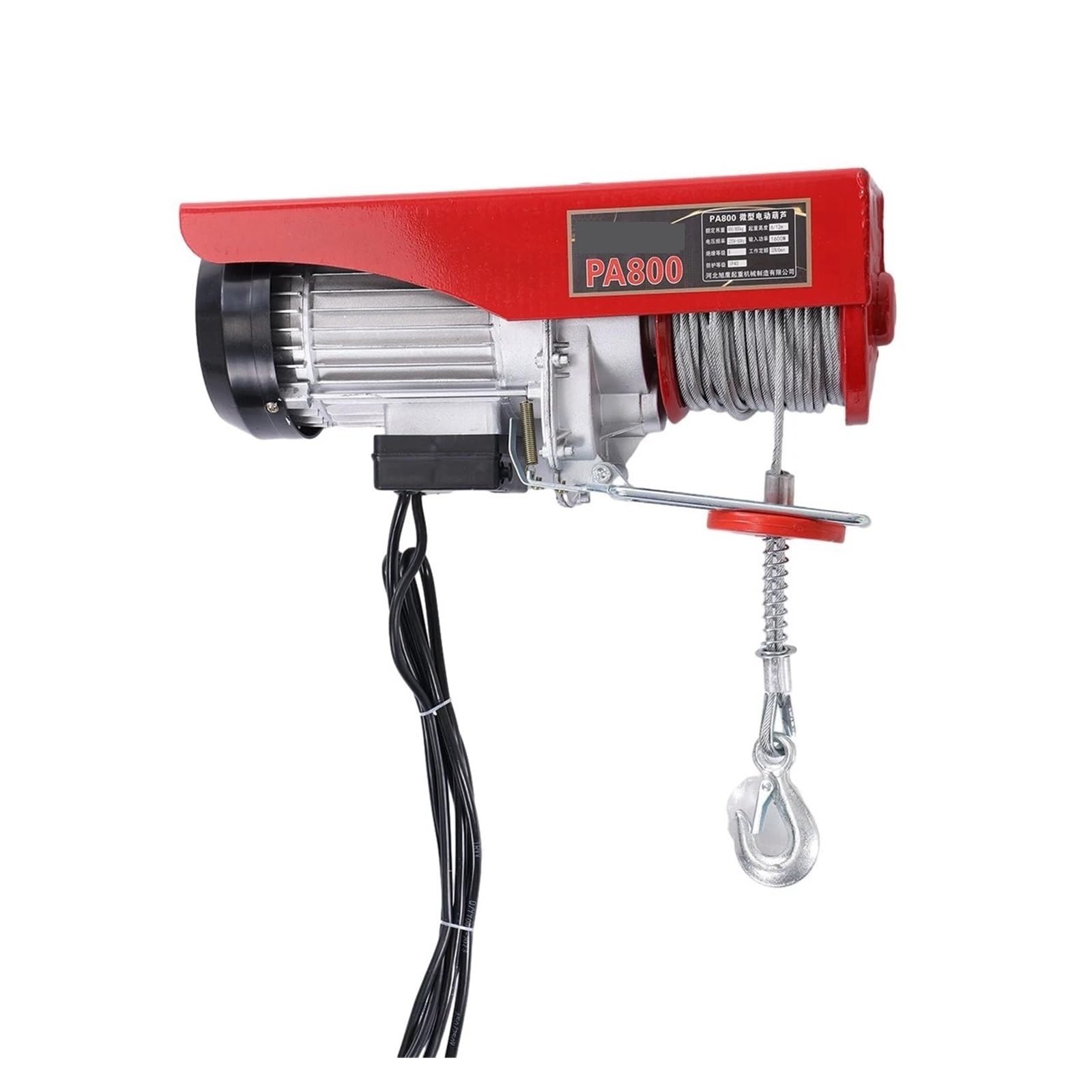 Paranco Elettrico PA800 20M Gru Di Sollevamento Argano 400kg 800kg Capacità 20m Altezza Cablata 1.3KW Motore 220V Potenza Paranco Elettrico Telecomandato Argani