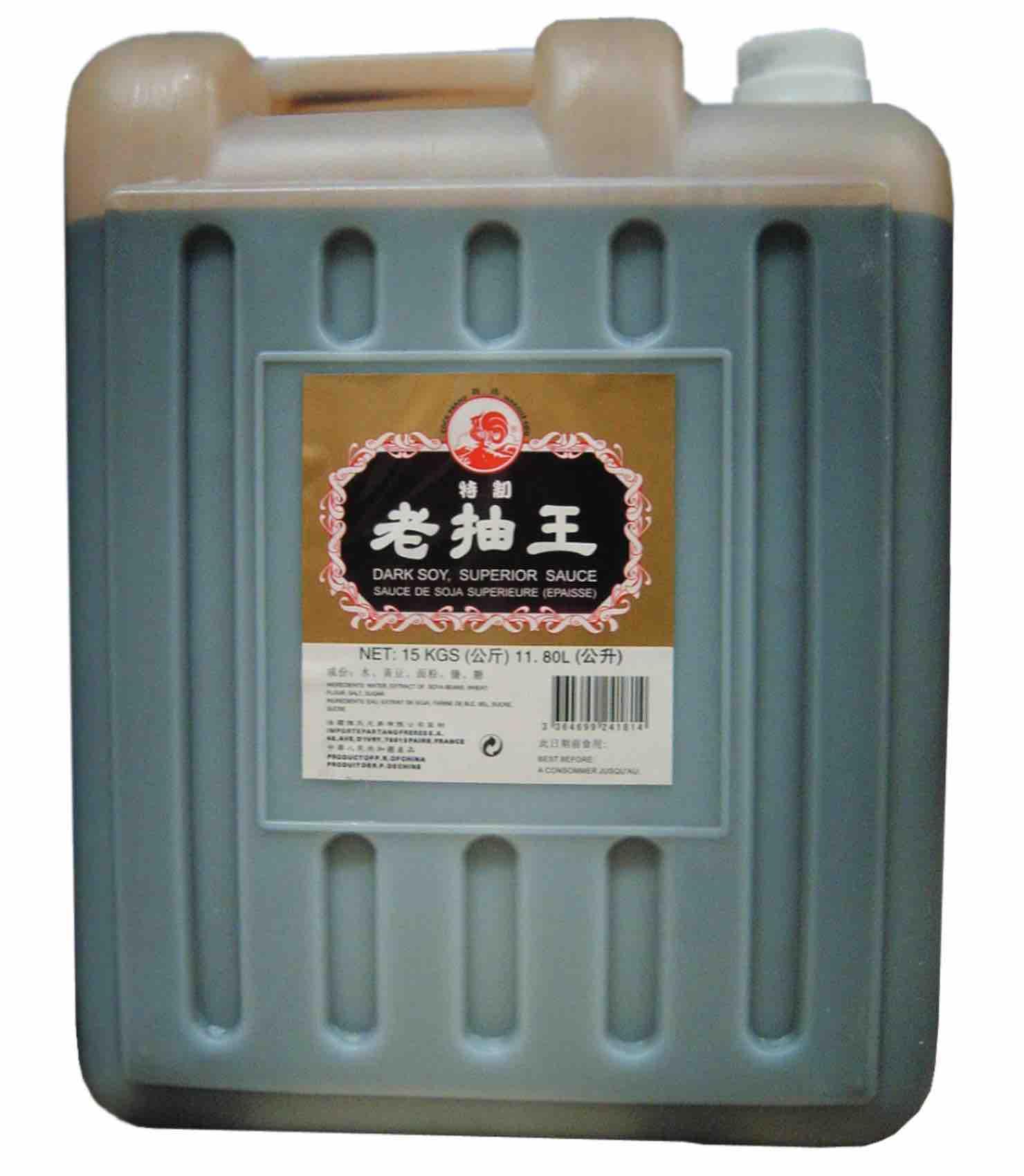 Sauce de Soja COQ Claire, Champignon et Epaisse 15kg - Livraison Gratuite France (Sauce soja epaisse 15kg)