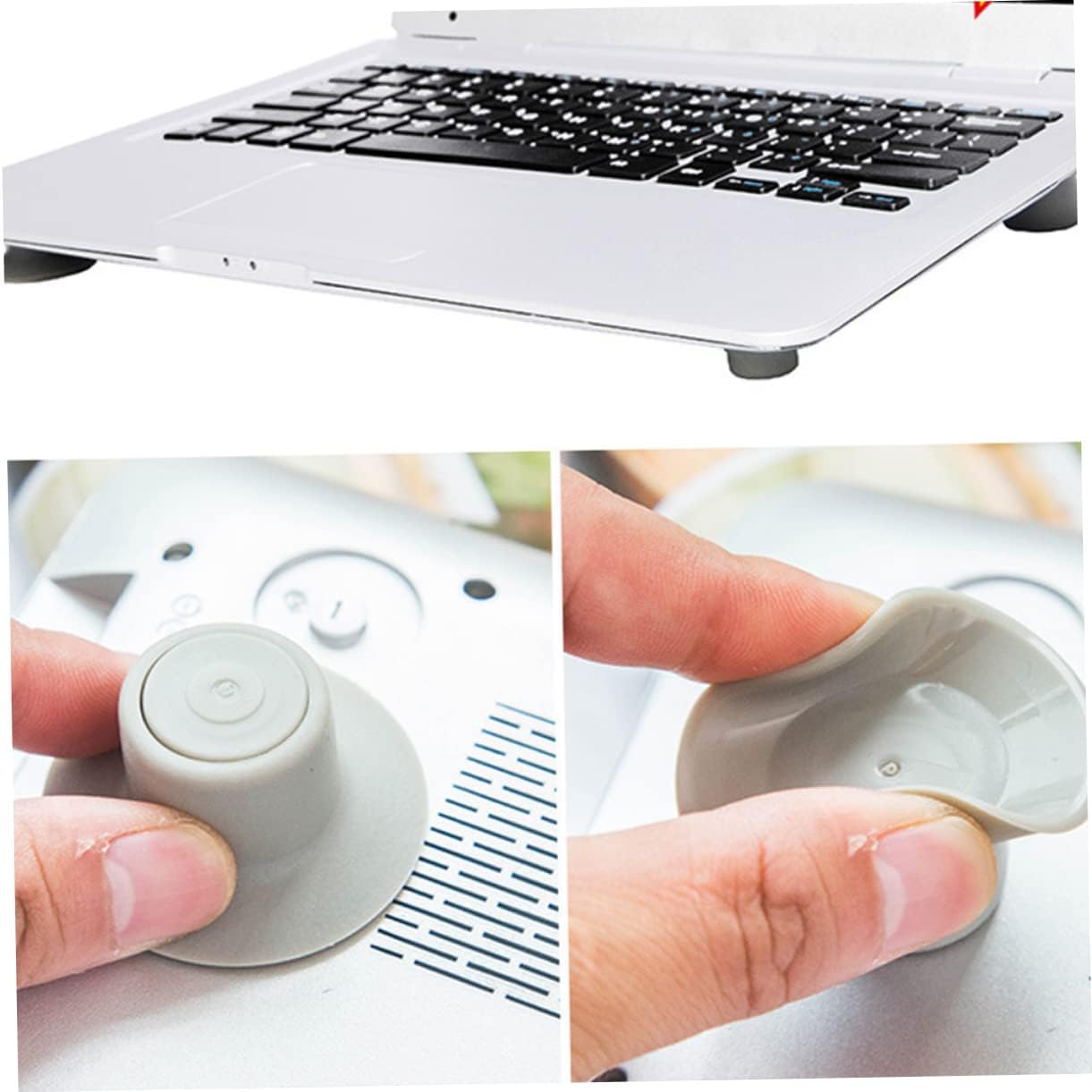 Gadpiparty 24pcs Slip PVC Laptop Riser Stand for Tablet Computer Easy Elevate Keyboard Suction Cup Stable Portable image 4
