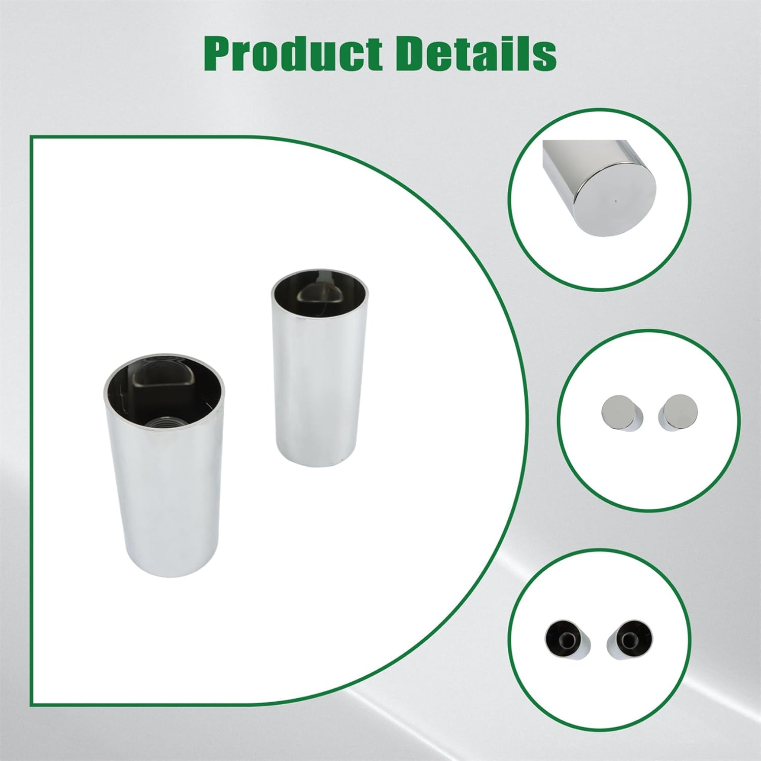 33mm Threaded Coupling Nut 4 1/4 Chrome Plated Plastic Tall Barrel Nut Cap Replacement for Semi Truck