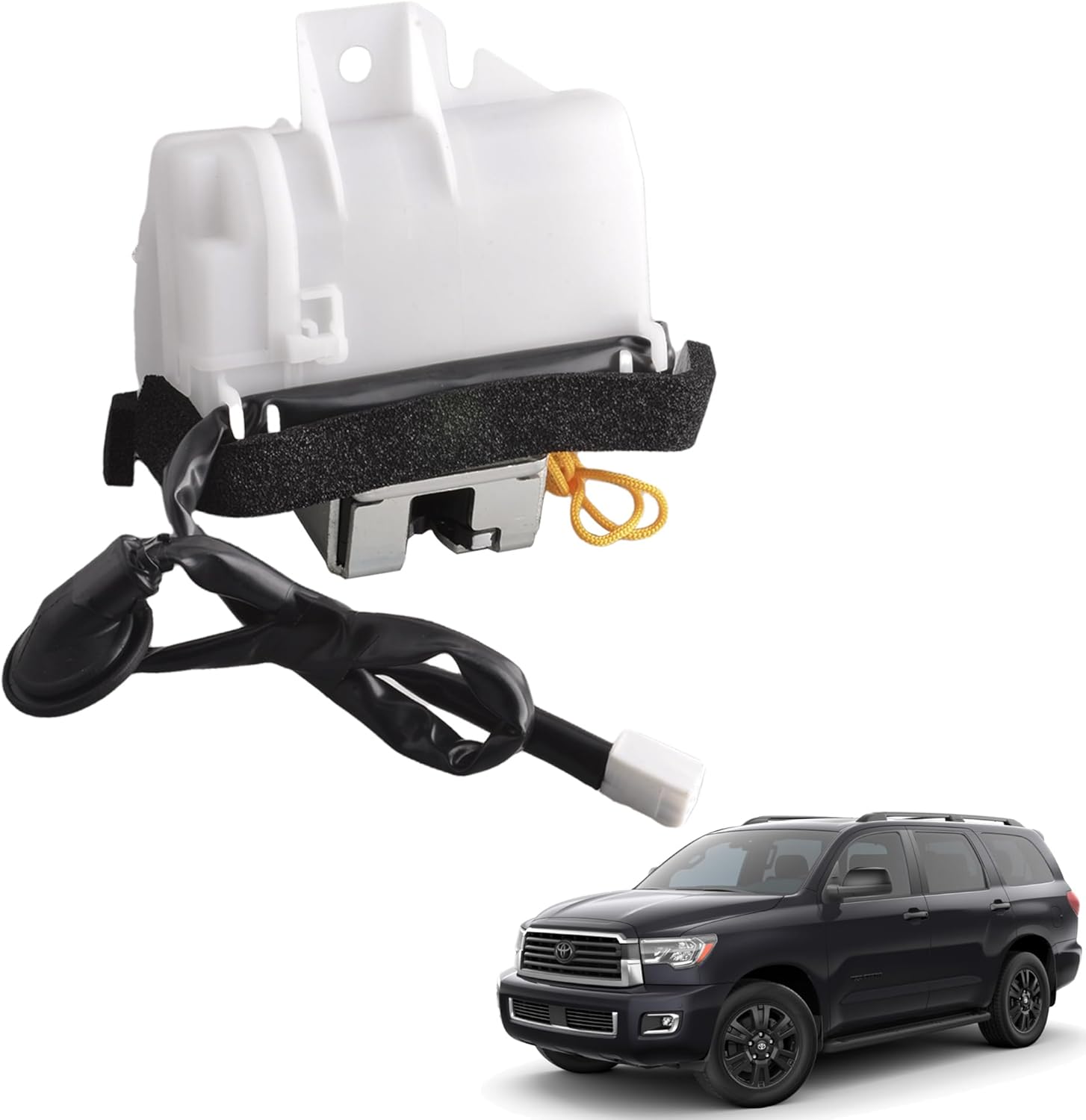 Rear Tailgate Door Lock Actuator Compatible for Toyota Sequoia 2008-2021 W/O Power Opener Replace Liftgate Trunk Latch 69110-0C030
